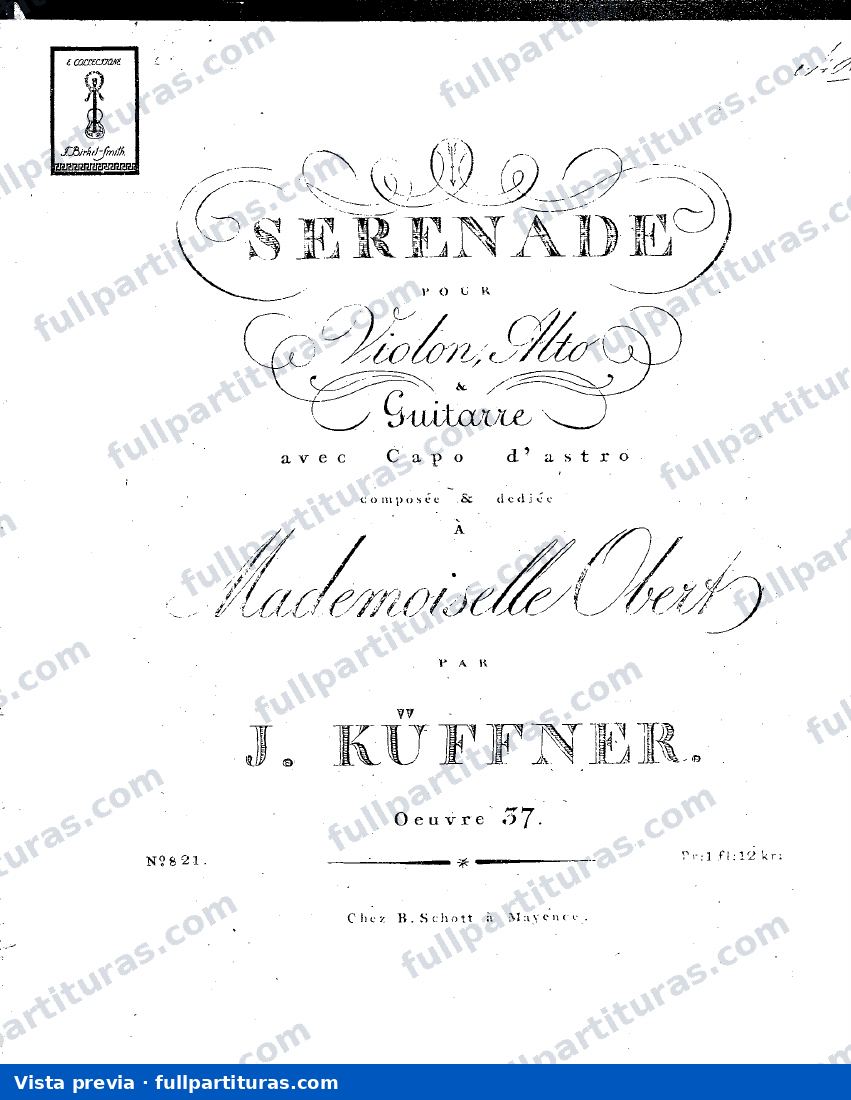 Serenade for Violin, Viola and Guitar, Op.37 — preview