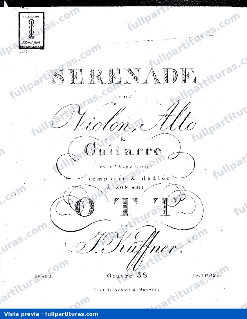 Serenade for Violin, Viola and Guitar, Op.38 — preview