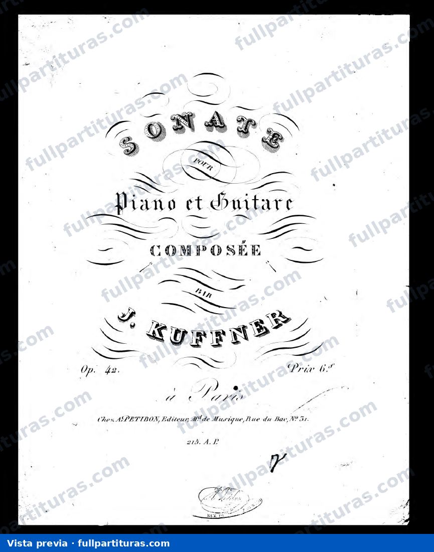 Sonata for Piano and Guitar, Op.42: Piano — preview