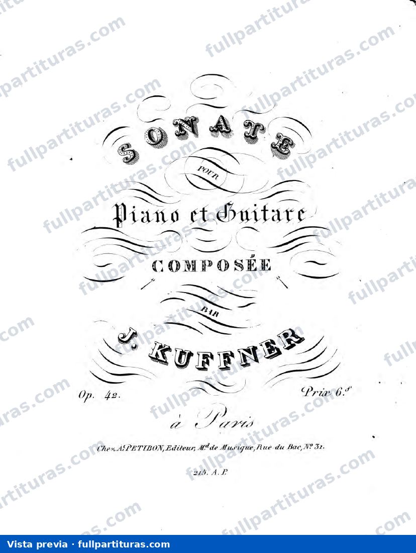 Sonata for Piano and Guitar, Op.42: Guitarra — preview
