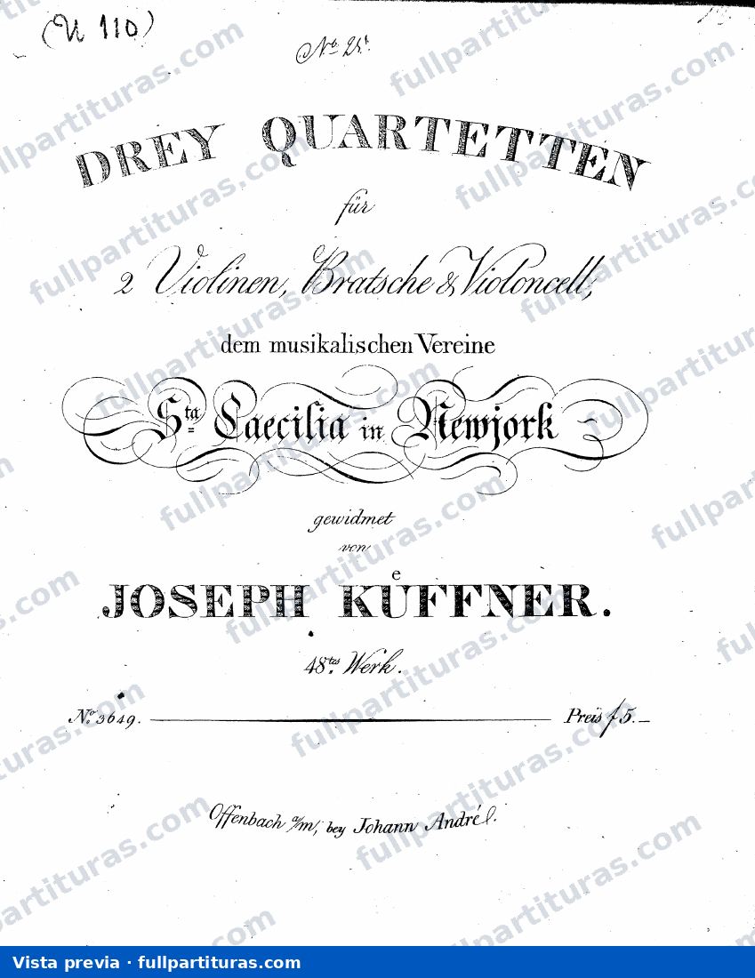 Sonata for Piano and Guitar, Op.42: 3 String Quartets, Op.48 — preview
