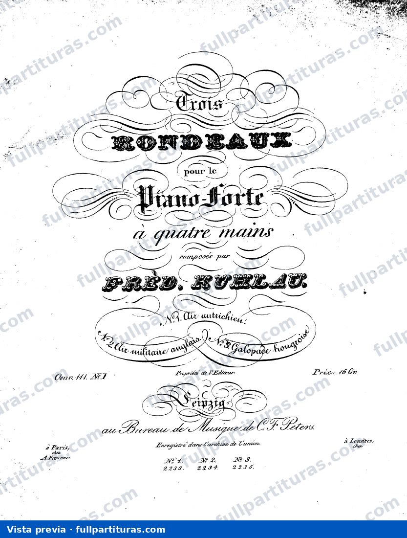 3 Rondos para Piano Duo Op.111 — vista previa