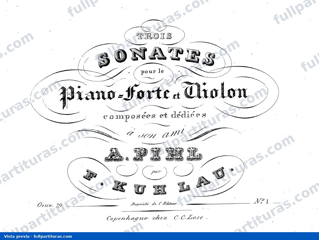 3 Sonatas para Violín, Op.79 — preview
