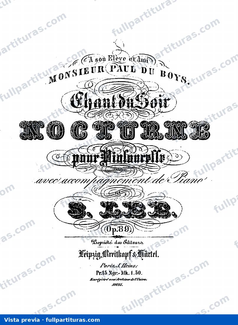 Chant du Soir, Op.89 — preview