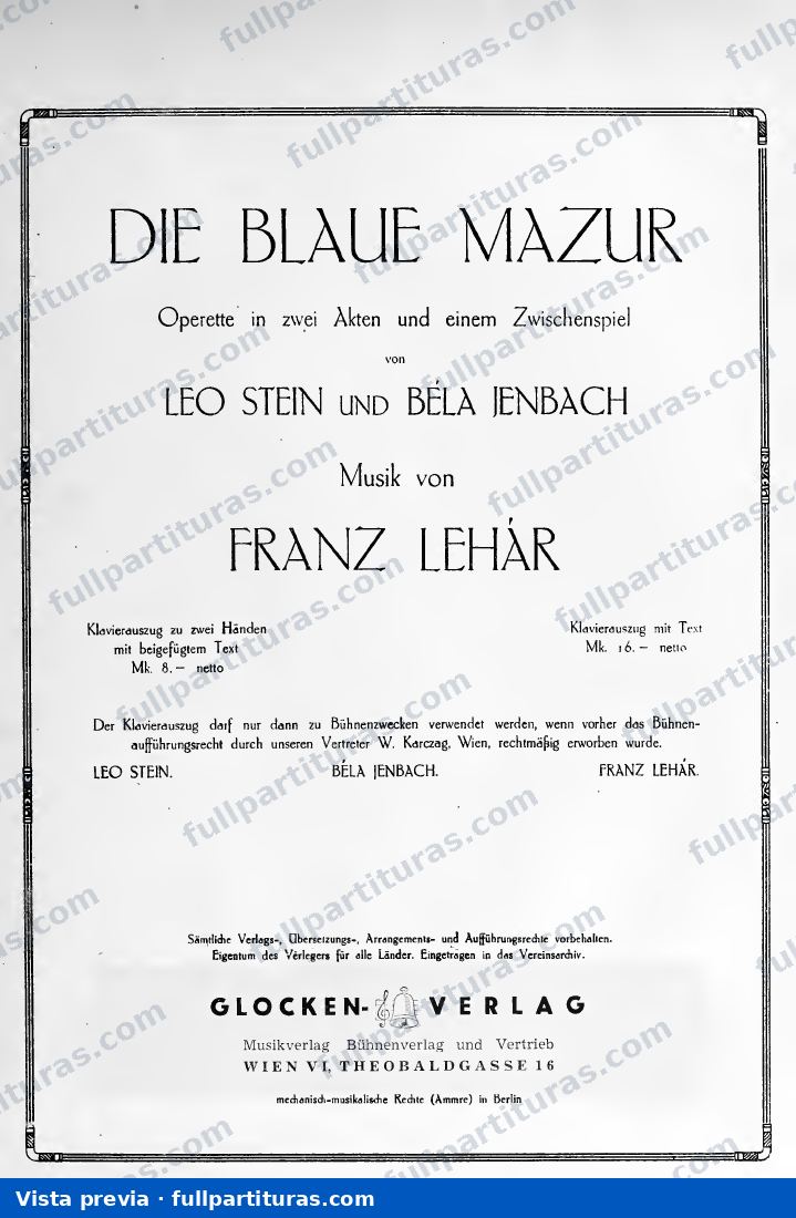 Die blaue Mazur — preview