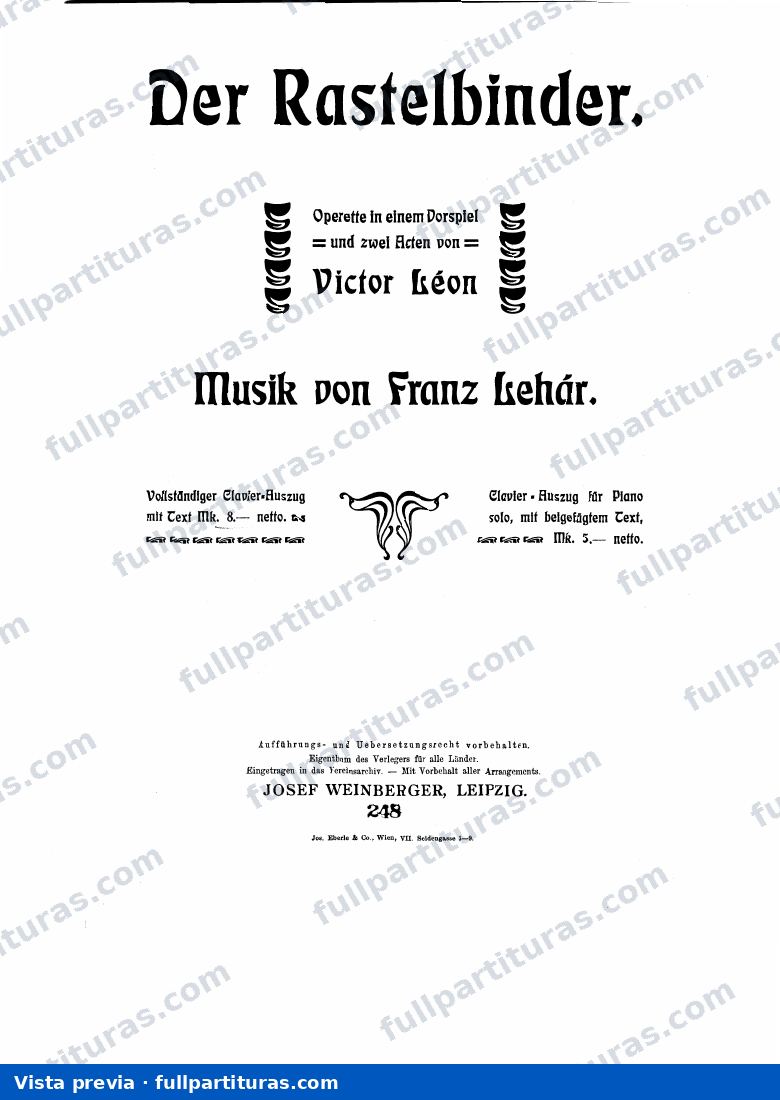 Der Rastelbinder — preview