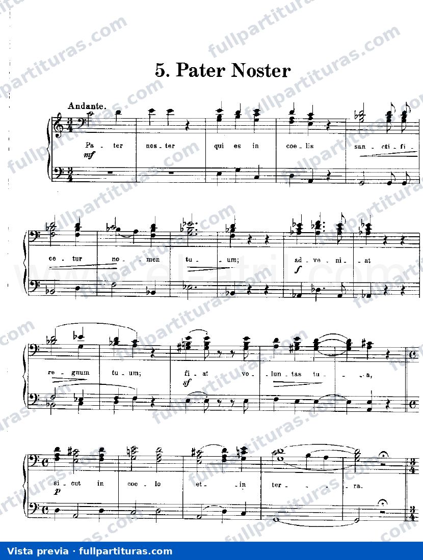 Armonías Poéticas y Religiosas: Nº 5 Pater Noster — preview