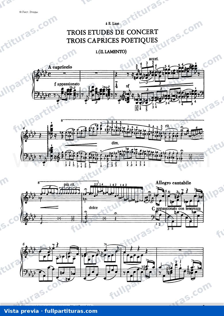 Caprices Poétiques: Caprices Poétiques No.1 Il Lamento — preview