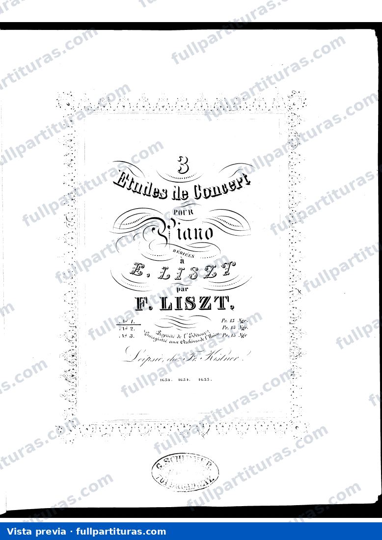 Estudios de Concierto: 3 Etudes de Concert, S.144 — preview