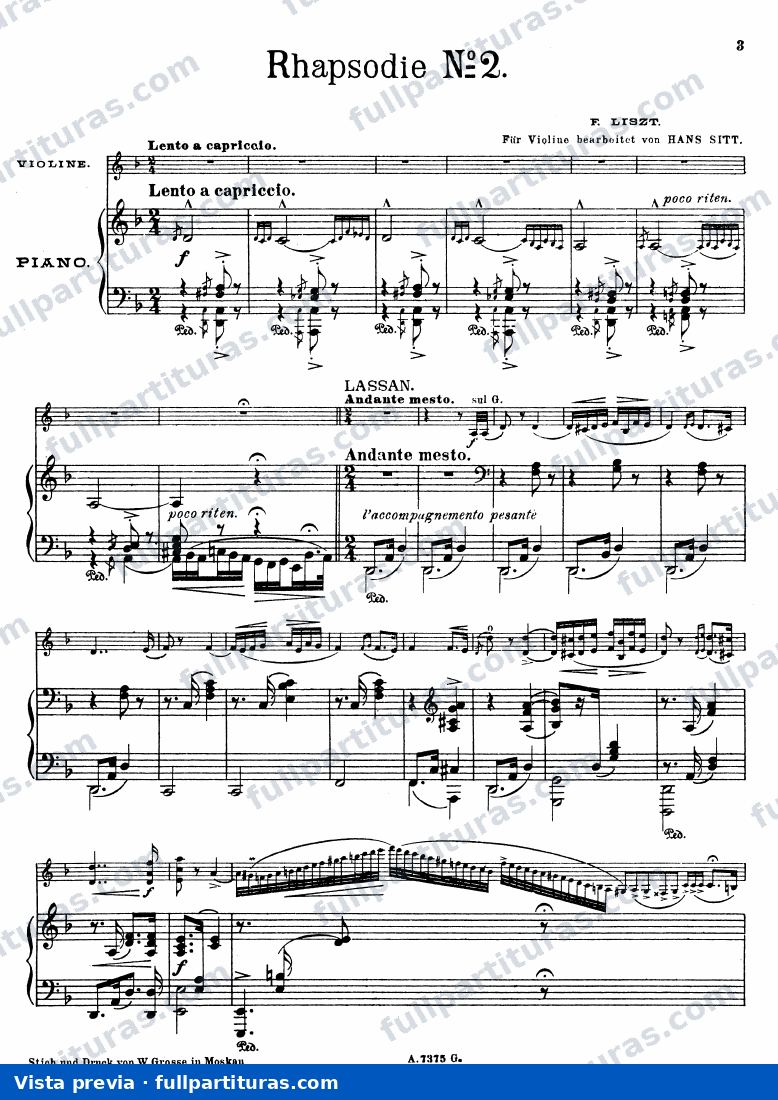 Versión para violín y piano — preview