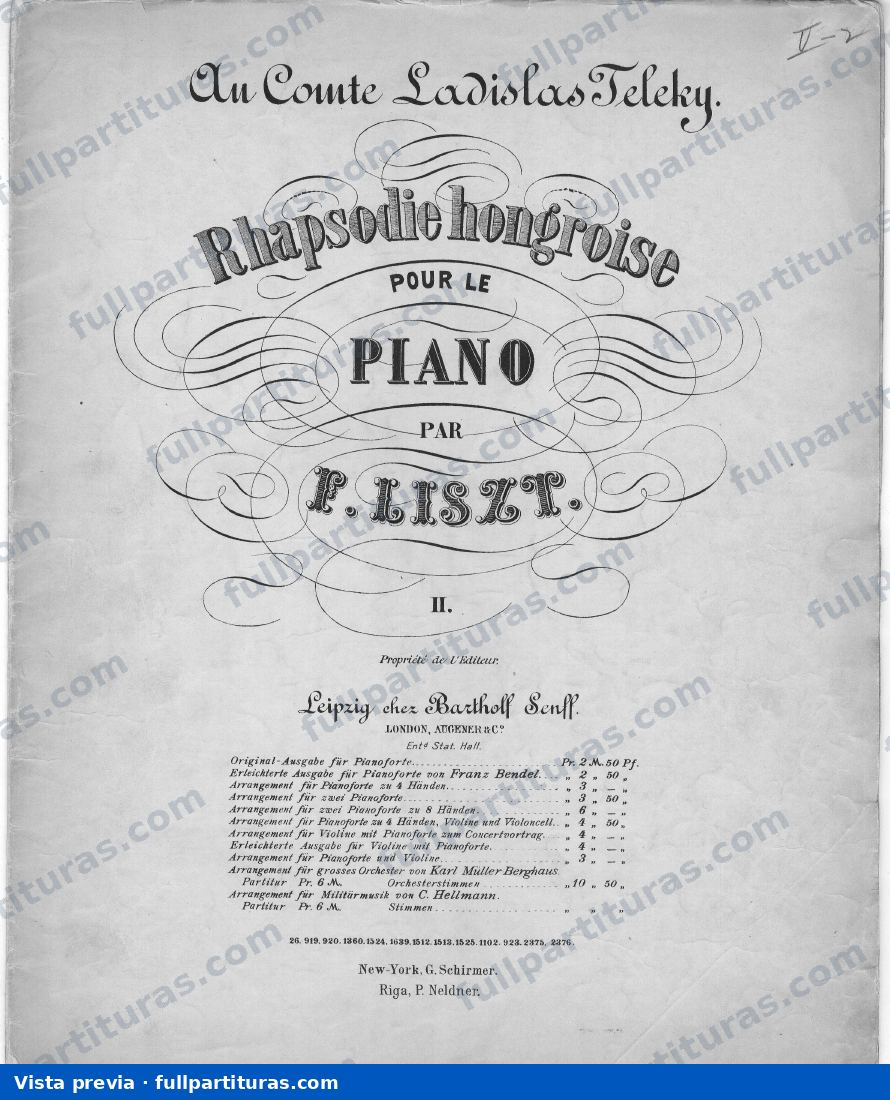 Versión para 4 manos (dos pianos) — preview