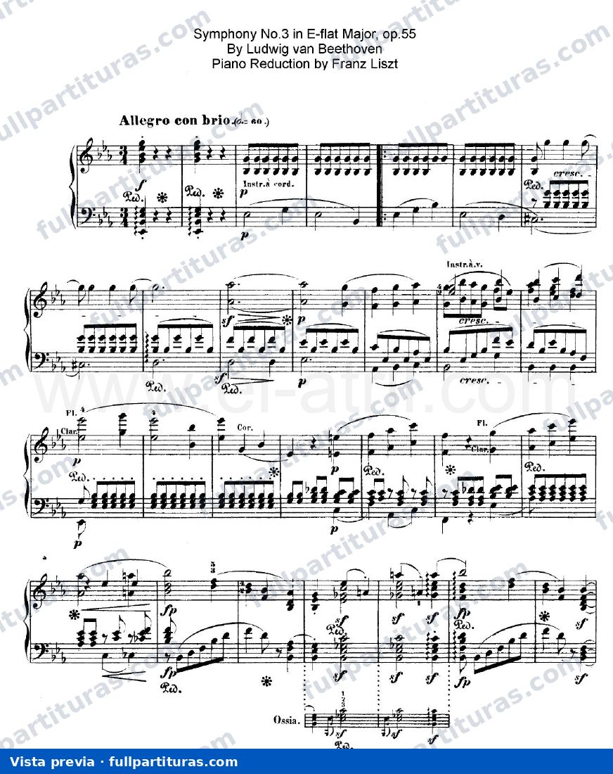 Beethoven: 3ª Sinfonía de Beethoven Transcripción para piano — Vorschau