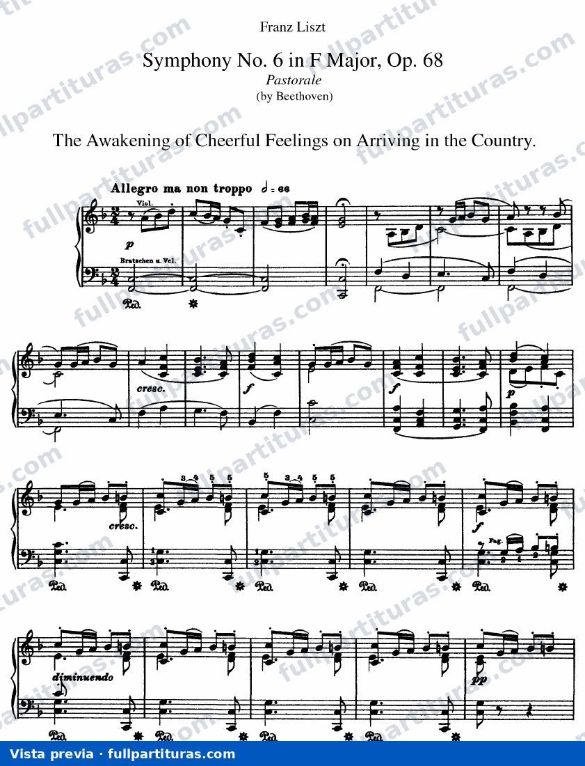 Beethoven: 6ª Sinfonía de Beethoven transcripción para piano — Vorschau