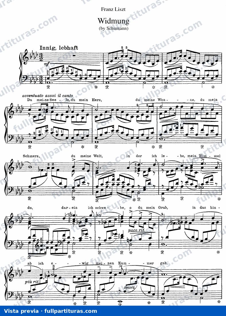 Schumann: Widmung — preview