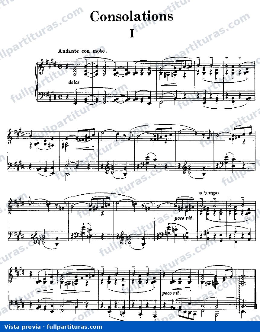 Obras varias: Consolations de 1 a 6 — preview