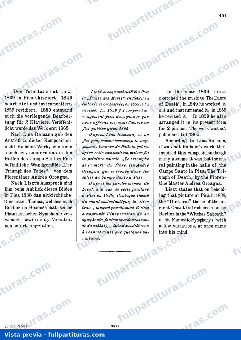 Totentanz, S.126: versión con segundo piano como orquesta — preview