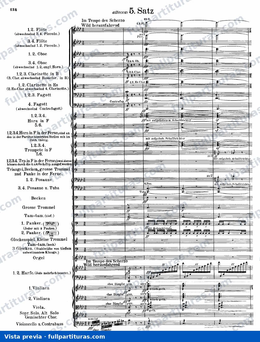 Sinfonía Nº 2: V. Im Tempo des Scherzo — vista previa