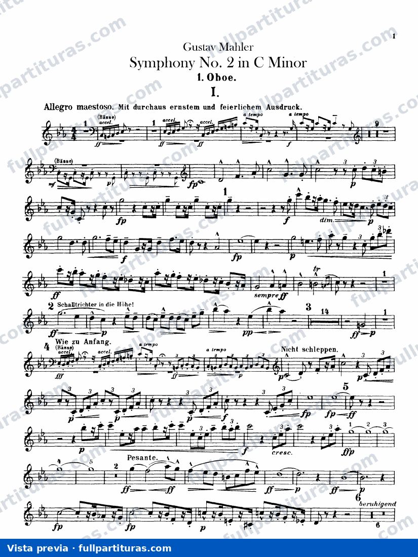 Partichelas: Oboes 1, 2, 3 (doubles english horn), 4 (dobles Cornos Ingleses) — preview