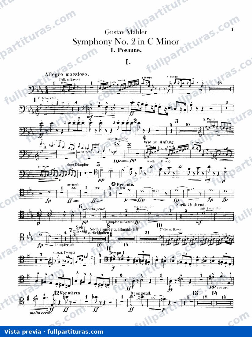 Partichelas: Trombón 1, 2, 3, 4, Tuba, Offstage orchestra score — preview