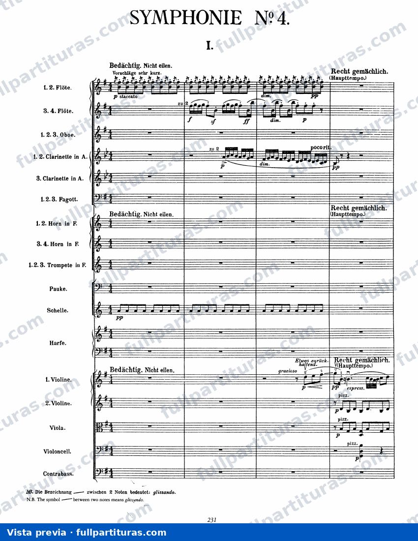 Sinfonía Nº 4: Versión orquestal — vista previa