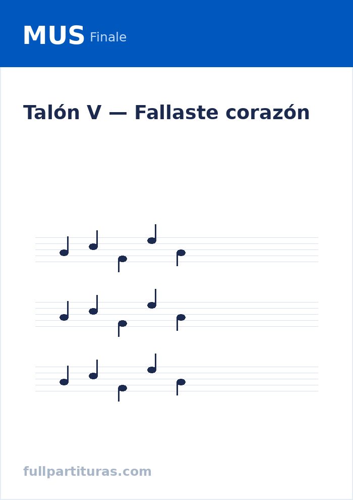 Fallaste corazón — aperçu