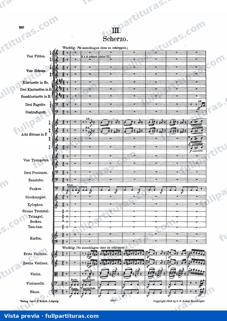 Sinfonía Nº 6: III. Scherzo: Wuchtig — vista previa