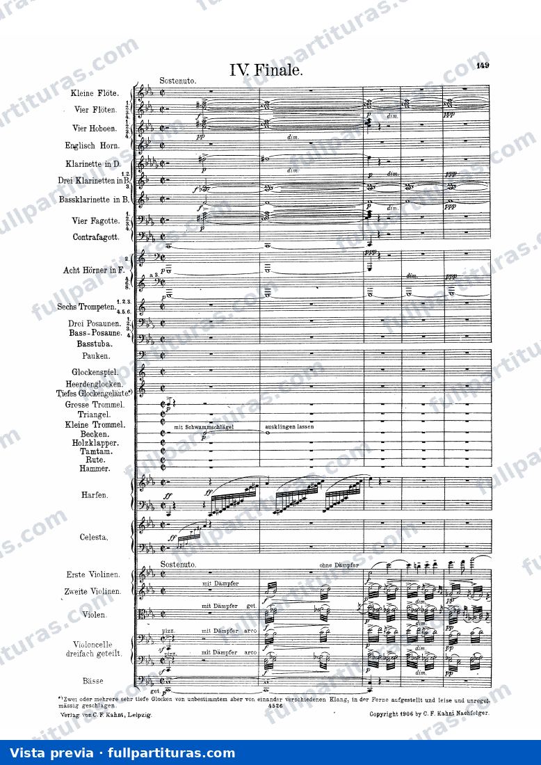 Sinfonía Nº 6: IV. Finale: Sostenuto - Allegro moderato - Allegro energico — preview