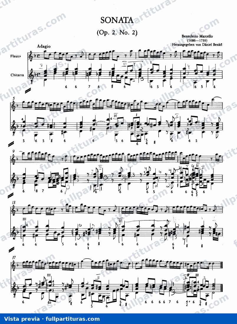 Sonata para Flauta y Guitarra Nº 2 Op. 2 — vista previa