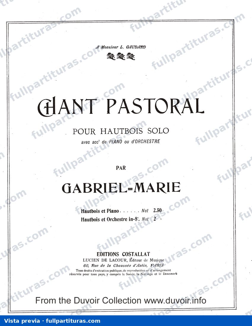 Chant pastoral — preview