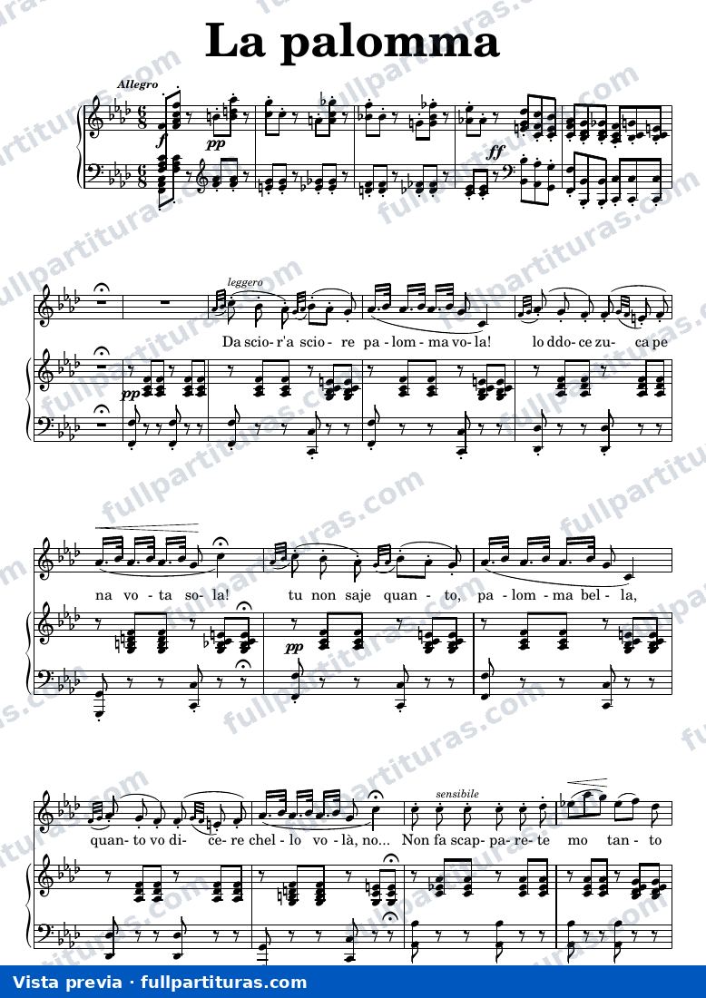 4 Canzone napoletane: La palomma — vista previa