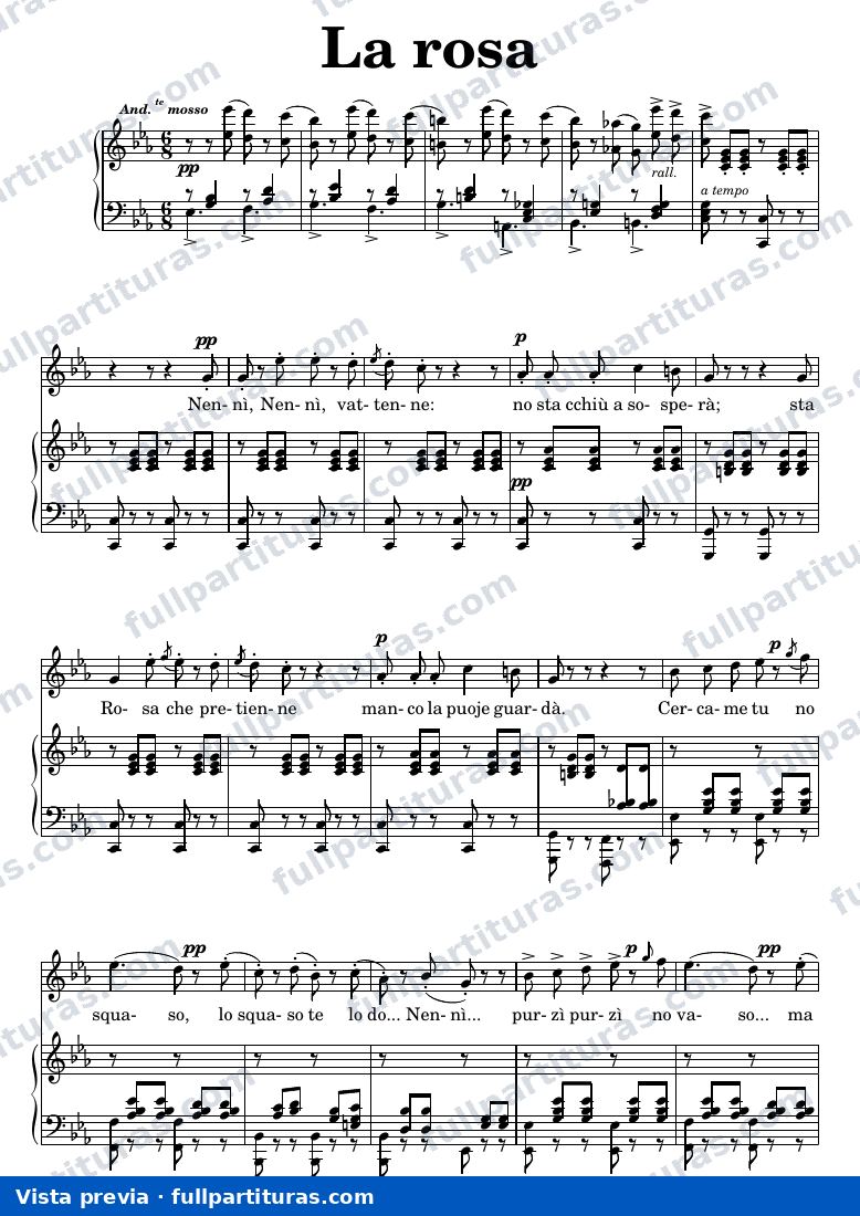 4 Canzone napoletane: La rosa — Vorschau
