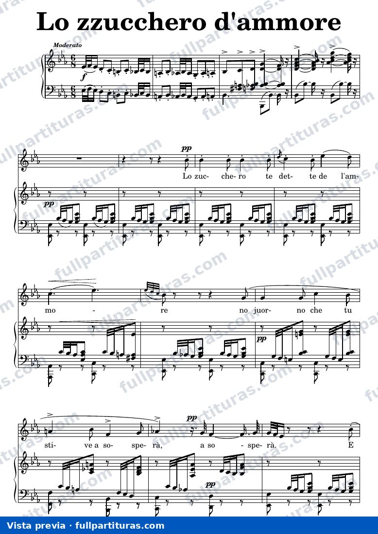 4 Canzone napoletane: Lo zzucchero d'ammore — Vorschau