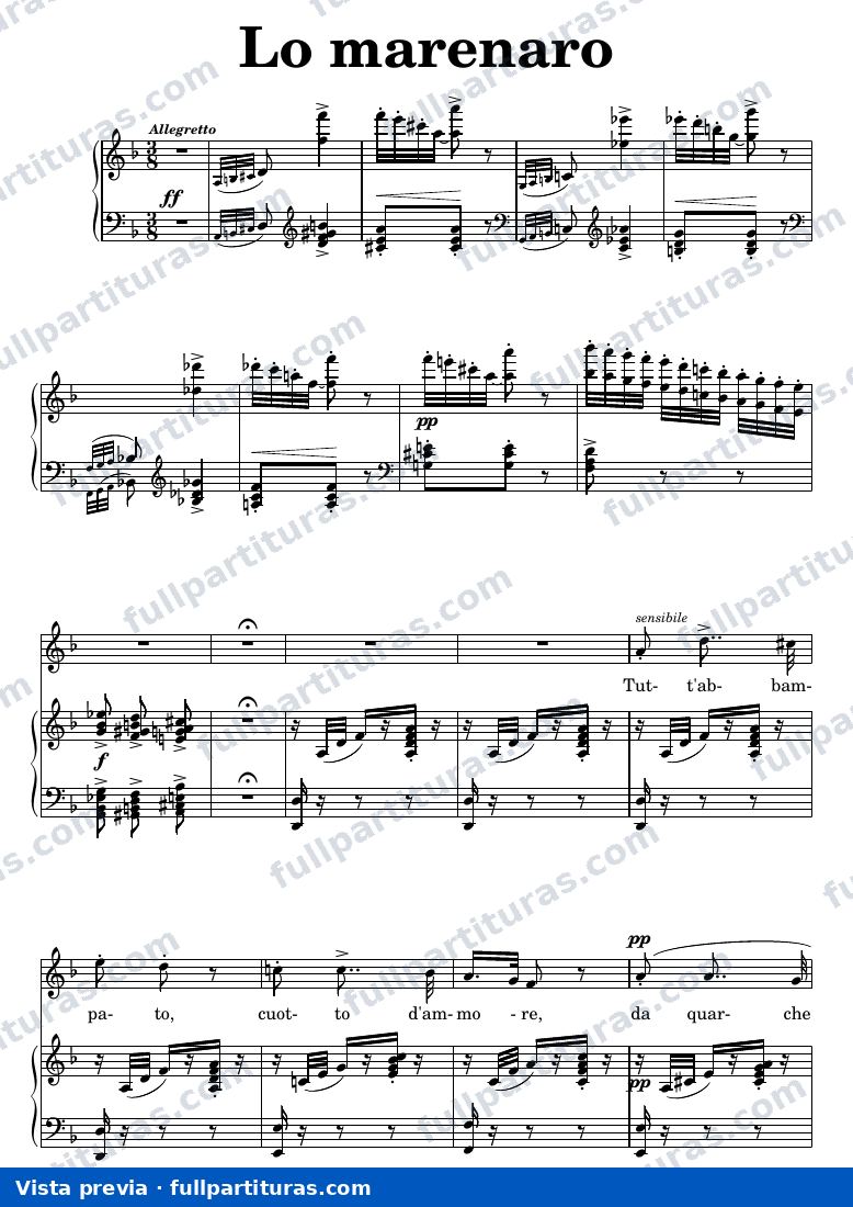 4 Canzone napoletane: Lu marenaro — preview