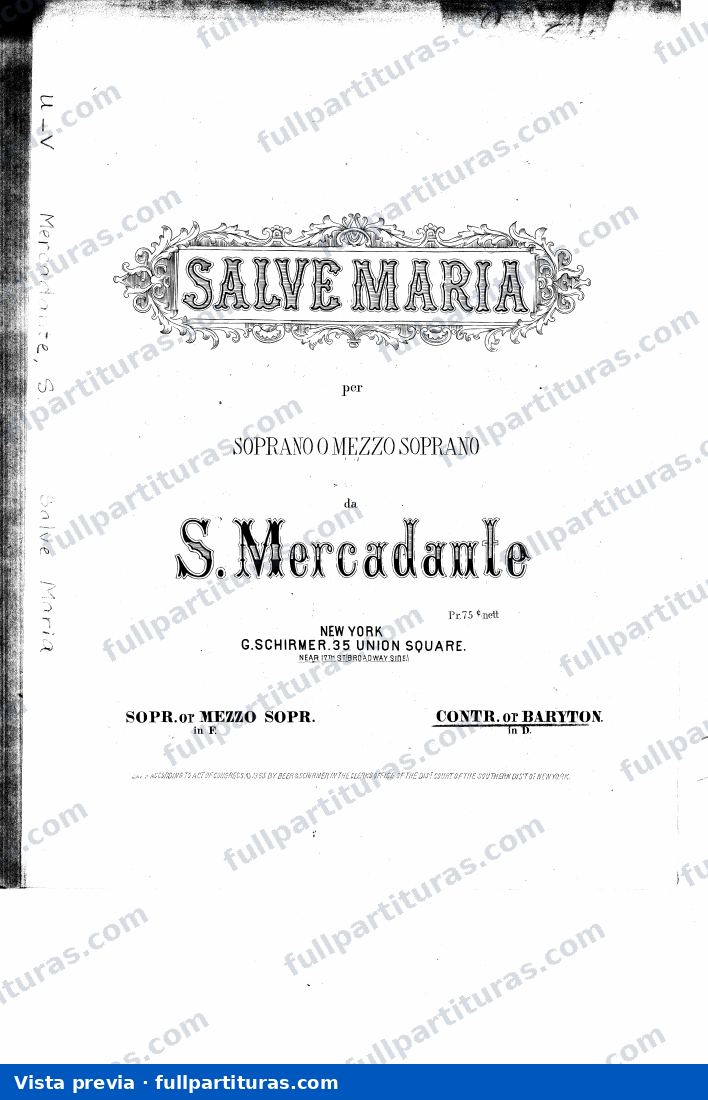 Salve Maria: Versión en D mayor — Vorschau