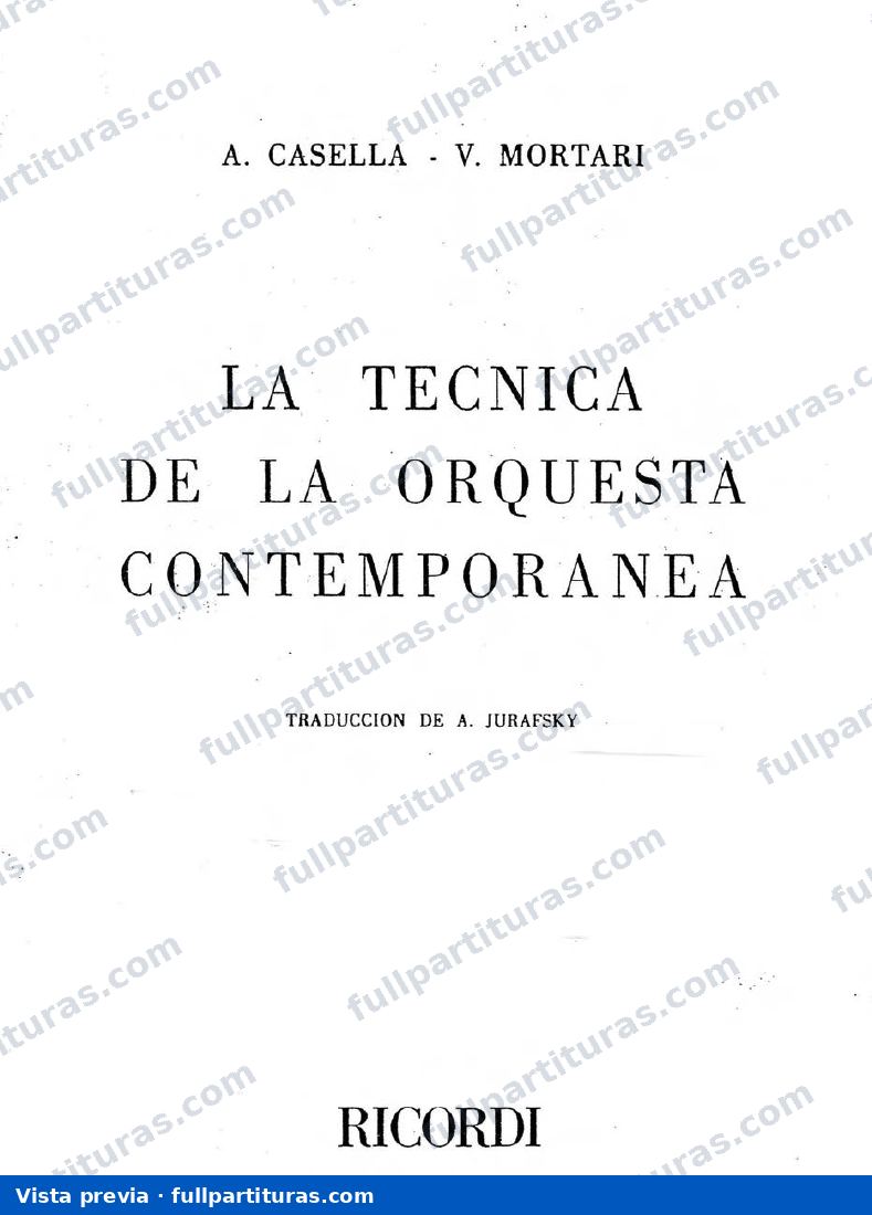 Casella: la tecnica de la orquesta contemporanea — preview