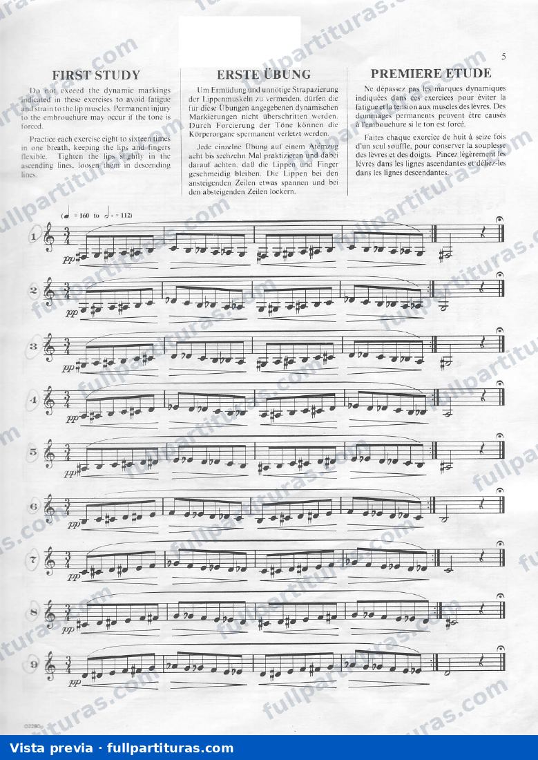 Casorti: Technical studies for Trumpet — preview