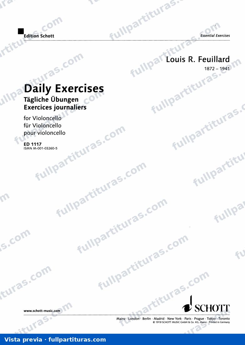 Daily Exercises for Violoncello — preview