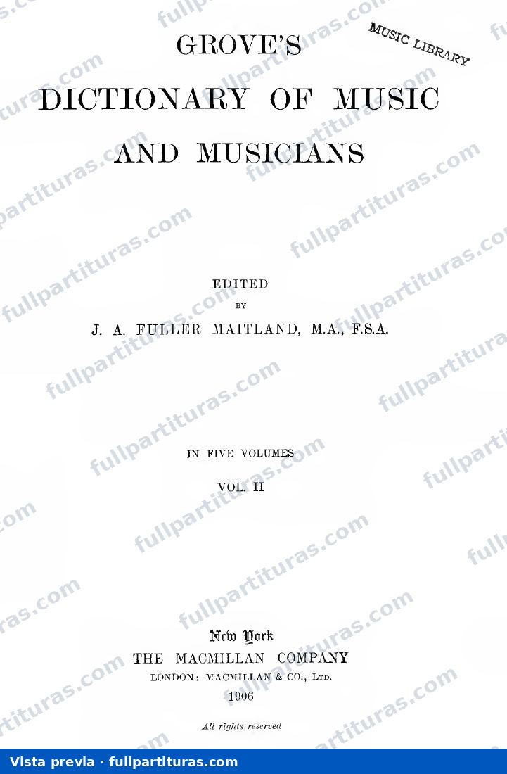 Diccionario de Música: Volumen 2 — preview