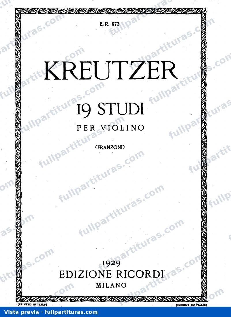 19 Estudios para Violín — preview