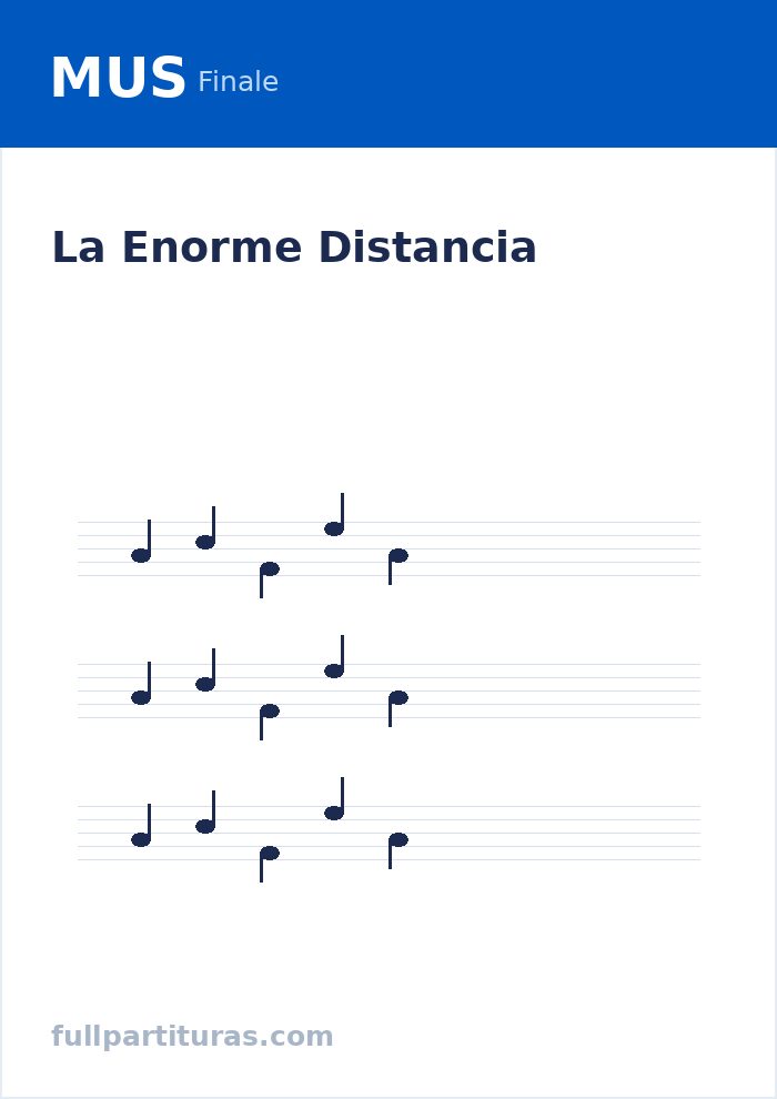 La Enorme Distancia — Vorschau