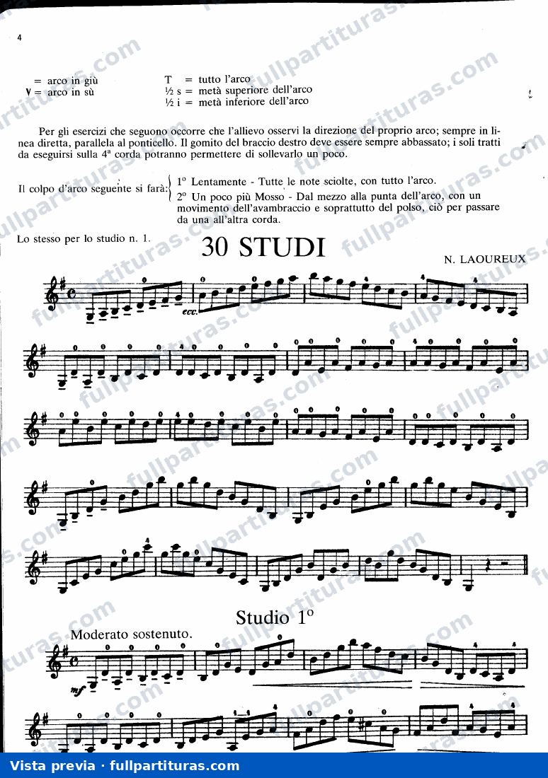 Método para violín parte 5: 30 Studi — preview