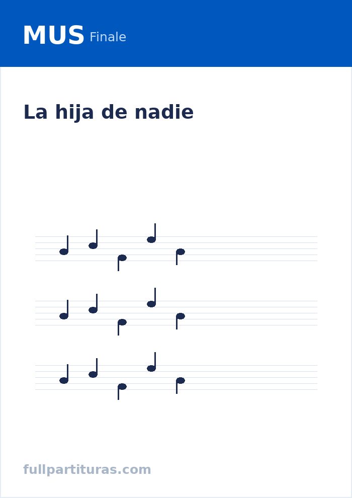 La hija de nadie — anteprima