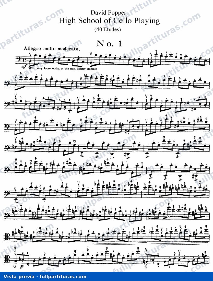 High School of Cello Playing op. 73 — preview