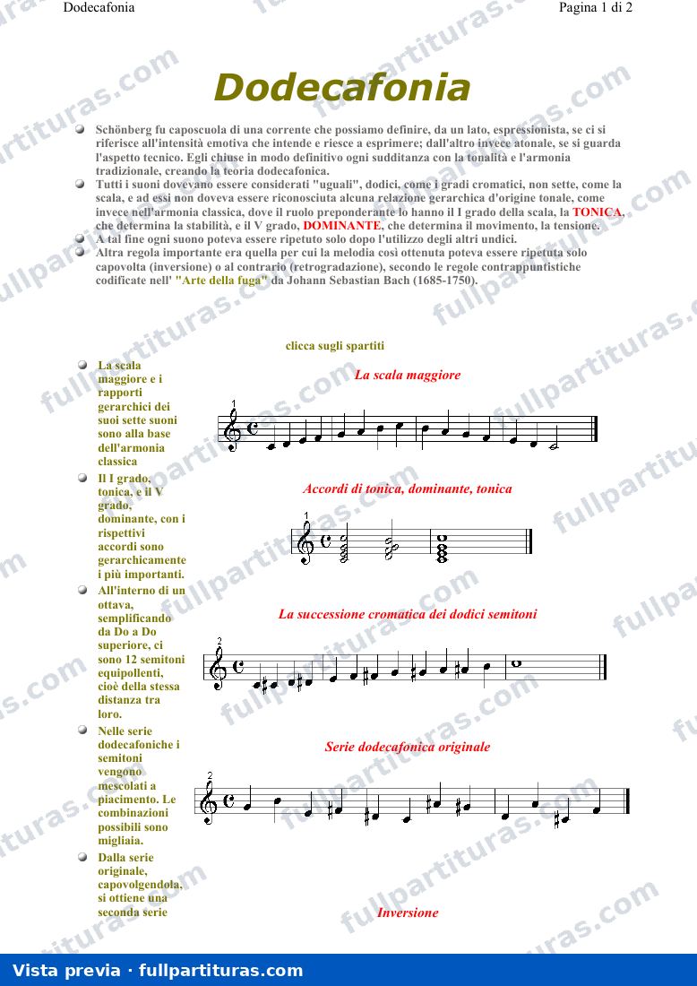 Schoemberg: Accenni Sulla Dodecafonia — preview