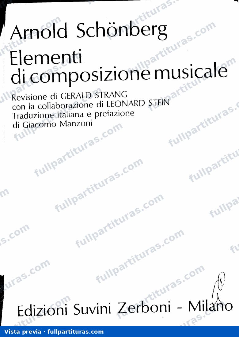Schoemberg: Elementi Di Composizione Musicale — preview