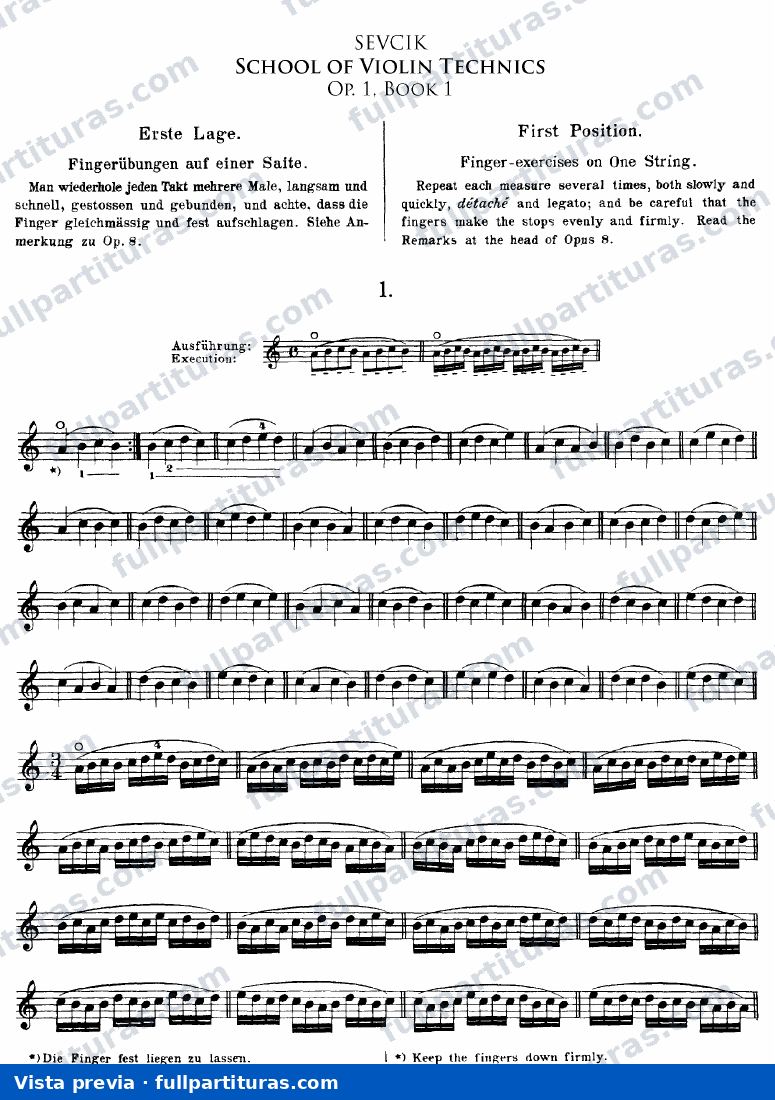 Escuela Técnica del Violín Op. 1: Libro 1 — preview