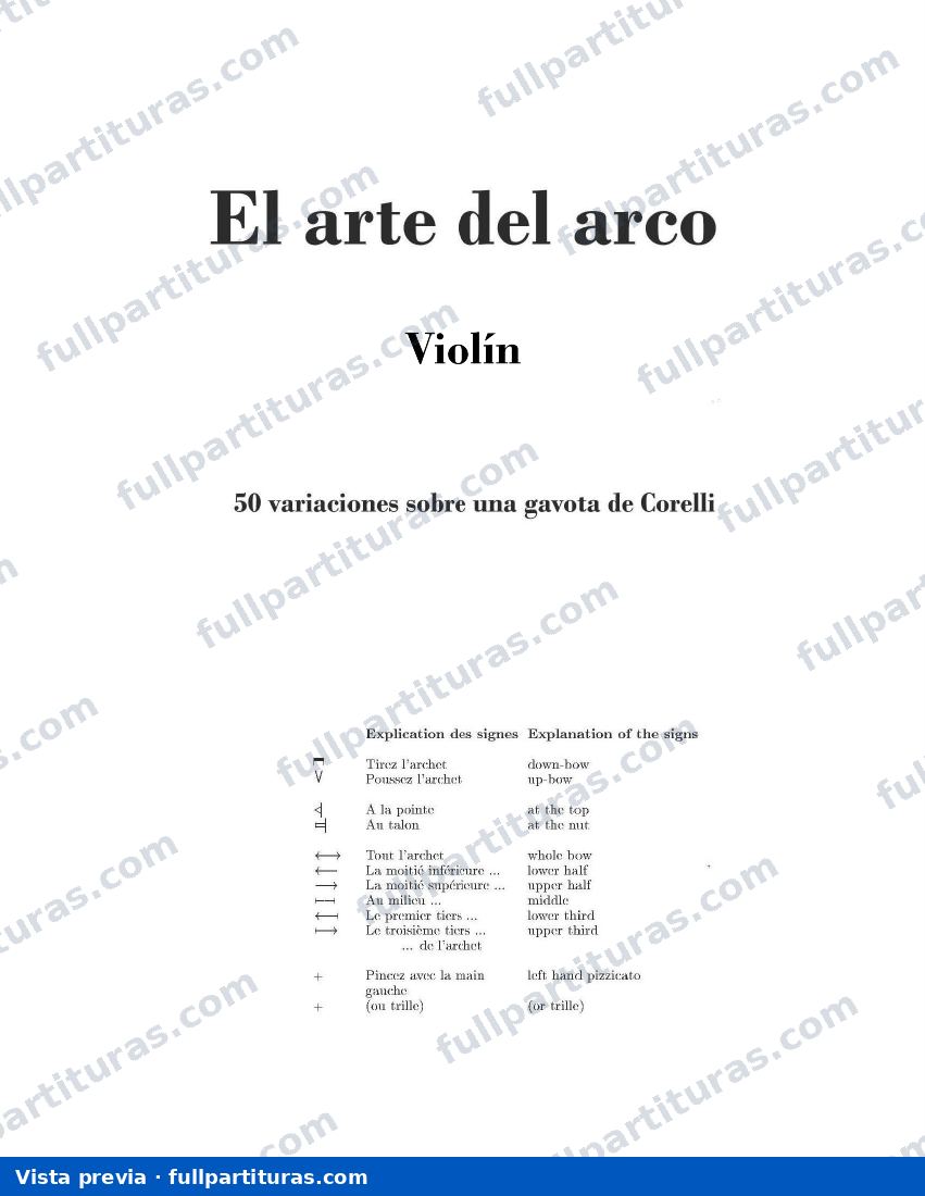 El arte del Arco: para Violín — preview