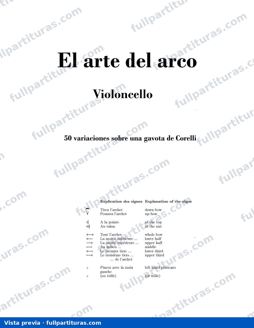 El arte del Arco: para Violoncello — preview