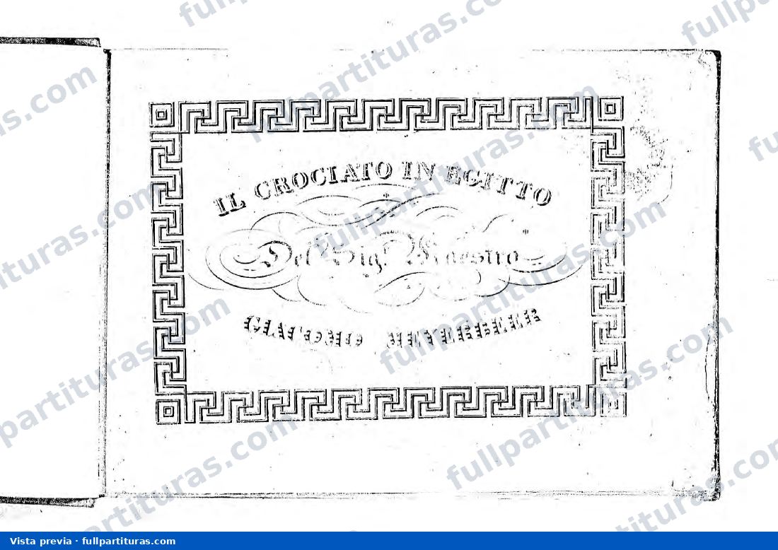 Il Crociato in Egitto — Vorschau
