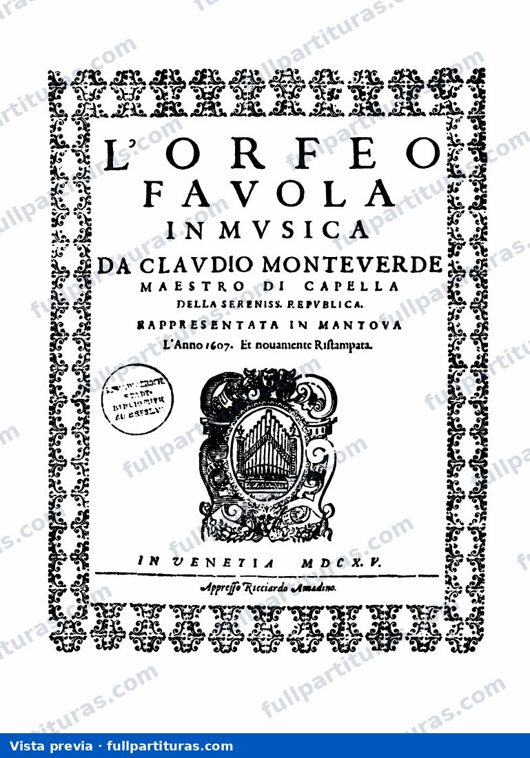 L'Incoronazione di Poppea: L'Orfeo — Vorschau